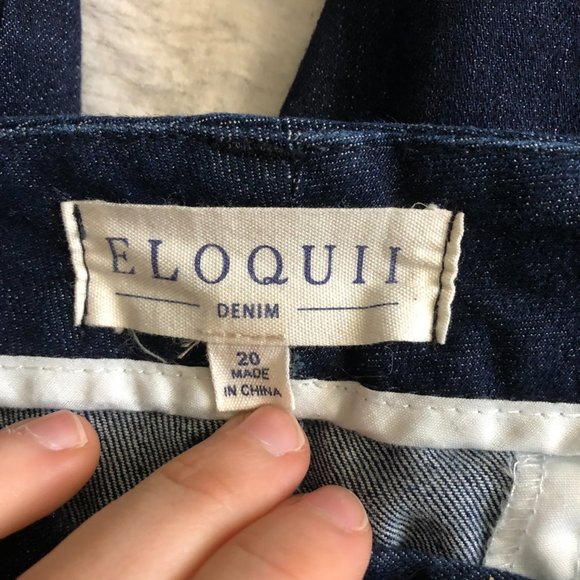 Eloquii Regular Fit Denim Kady Pant Dark Wash - Picture 5 of 9